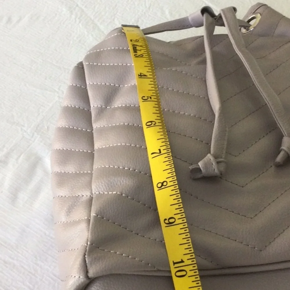 Lavender Drawstring Backpack with Textured  Vinyl and Medium Size